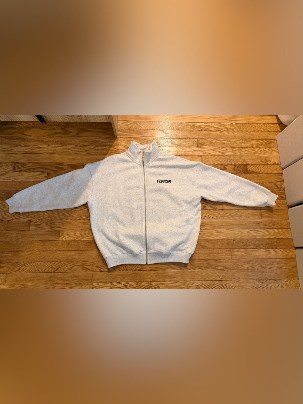 Adanola Sportwear Full Zip Sweatshirt Grey Size M 100% Cotton